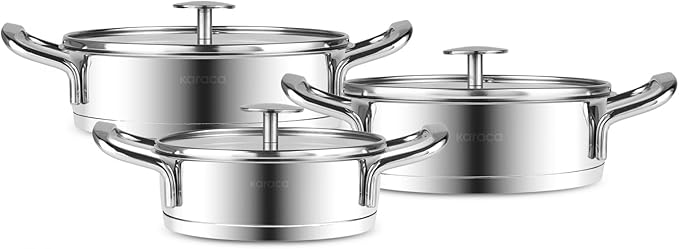 Karaca Vapor New 6 Parça Sahan Çelik Tencere Seti